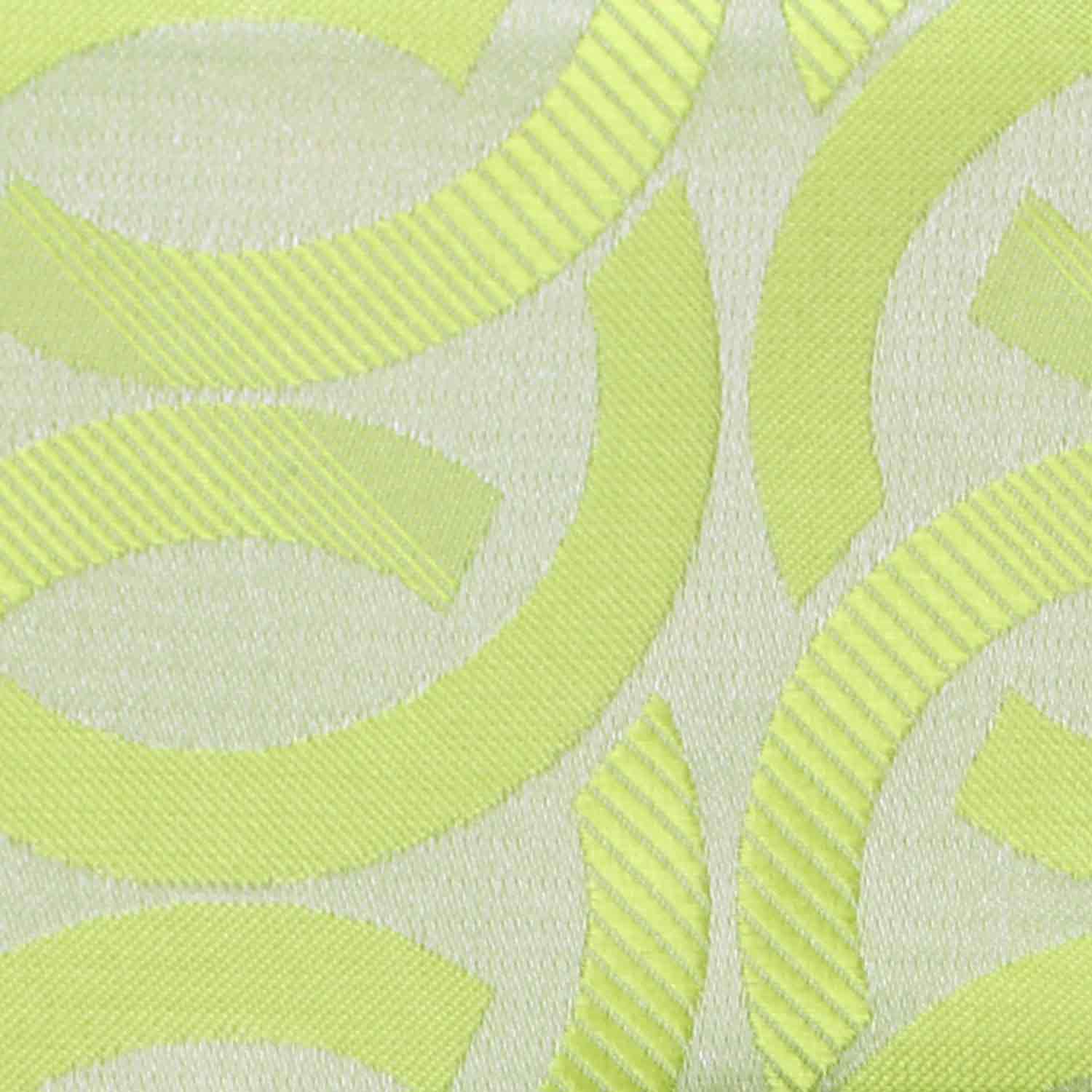 Closeup of an apple green large link pattern tie
