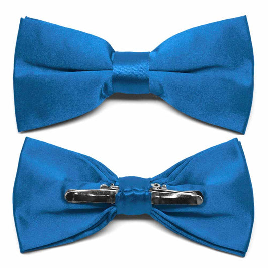Azure Blue Clip-On Bow Tie
